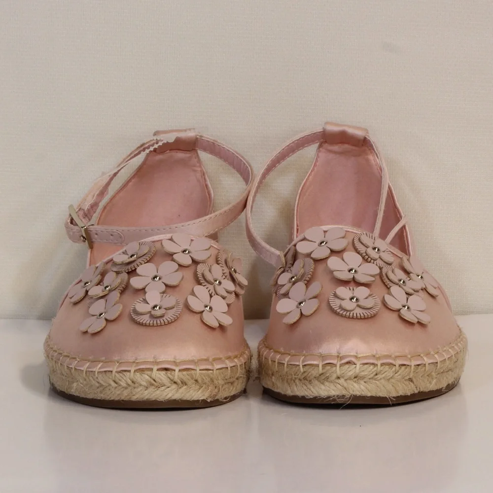 Isaac Mizrahi Live Women's Light Pink Mittie Fabric Satin Espadrilles
